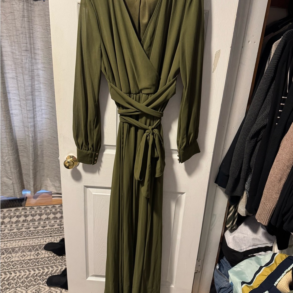 Baltic Born Olive Green Wrap Dress
